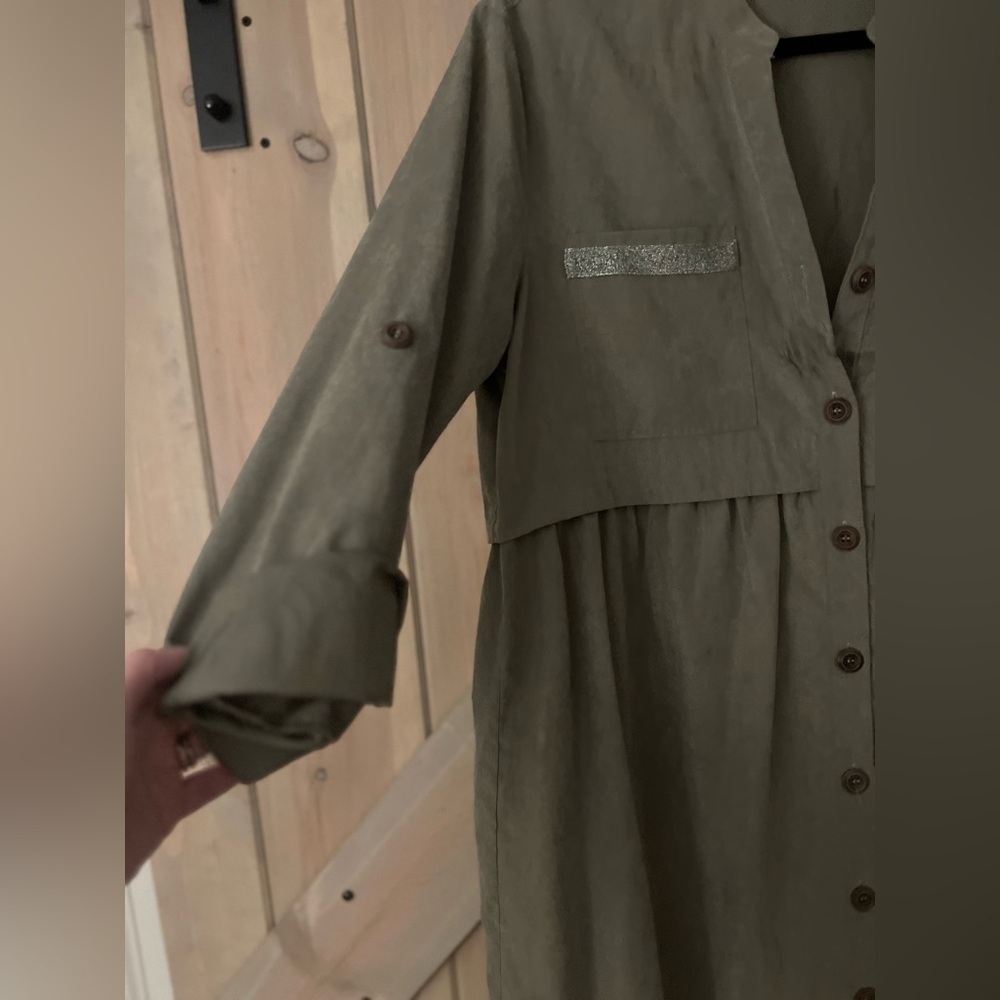 FLAW Listicle Button Front Mini Shirt Dress - Picture 3 of 7